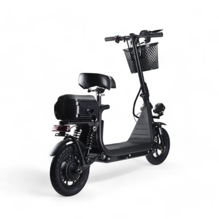 سكوتر كهربائي بشنطة ومقعدين وسلة امامي  - سكوتري