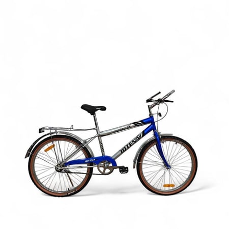 دراجة هوائية كلاسيكية مقاس 24 إنش بمقعد خلفي ومطارة - سكوتري