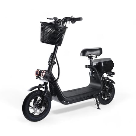 سكوتر كهربائي بشنطة ومقعدين وسلة للكبار 48 فولت 800 واط  - سكوتري