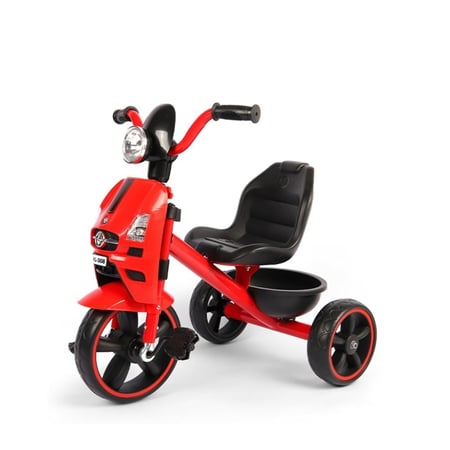 دراجة أطفال ثلاثية العجلات للأولاد والبنات لون أحمر - سكوتري