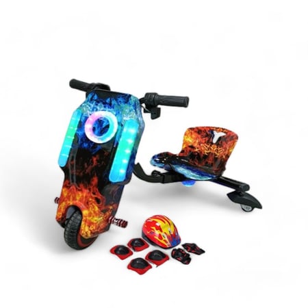 سكوتر درفت ميني 36 فولت الرجل الآلي اصدار 2024 لون ناري - سكوتري