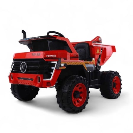 شاحنة اطفال بمقعدين لون احمر بدون ابواب - سكوتري