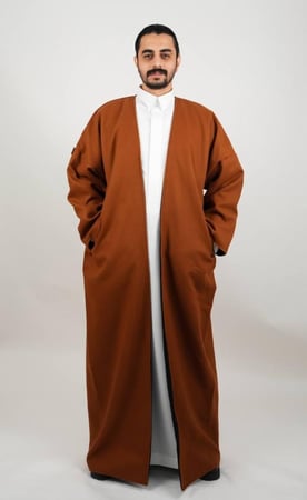 فروة  كلاسيك جوخ دبل فيس اسود وجملي