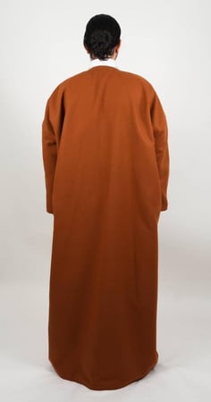 فروة  كلاسيك جوخ دبل فيس اسود وجملي