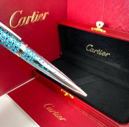 قلم كـارتير رودستر أبيض و أزرق