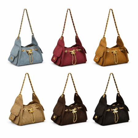 شنطة شانيل النسائية الفاخرة – تصميم أيقوني بسلسلة ذهبية