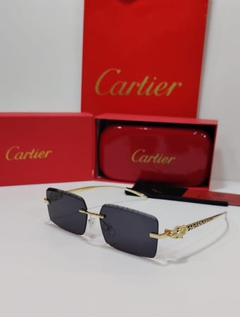 نظارة كارتييه رجالية بدون إطار – تصميم كلاسيكي فاخر