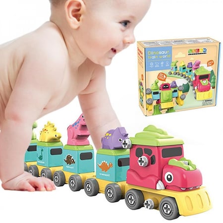 مجموعة بناء ديناصور روبوت قطار