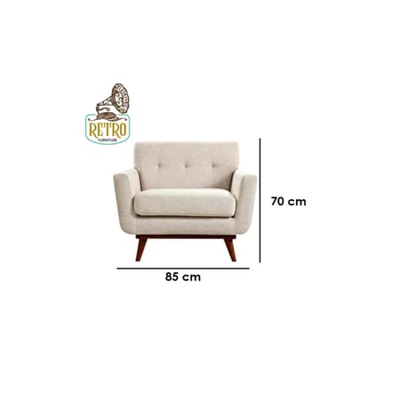 كرسي مودرن 80 سم – أوف وايت