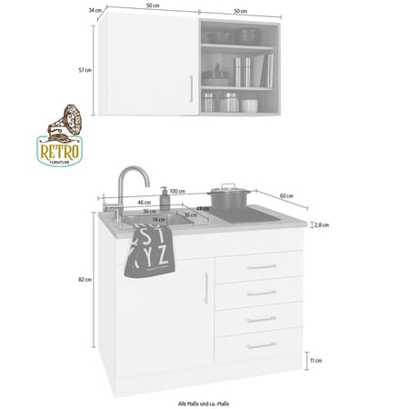 وحدة تخزين مطبخ-ابيضXخشبي