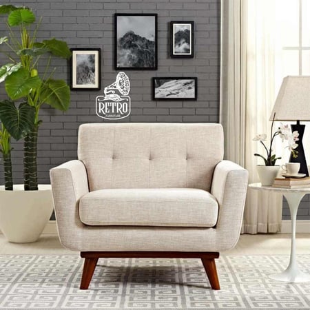 كرسي مودرن مصنوعة من خشب زان وقماش قطيفة عالي الجودة