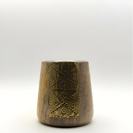 مبخرة خشبية بنقوش نحاسية