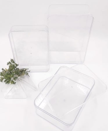 علب اكريلك للكيك بالحبة