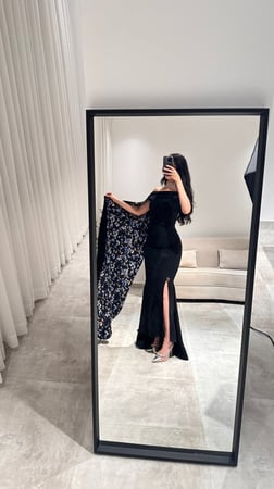 فستان اسمر سواريه long black dress