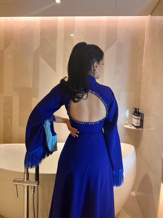 فستان سواريه ازرق