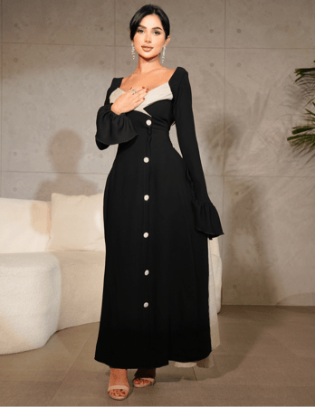 فستان سهرة الإسبنيل الأسود