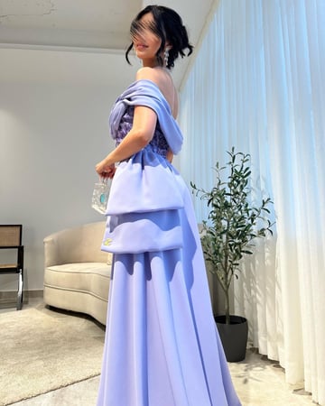 فساتين سهره فاشن light purple dress