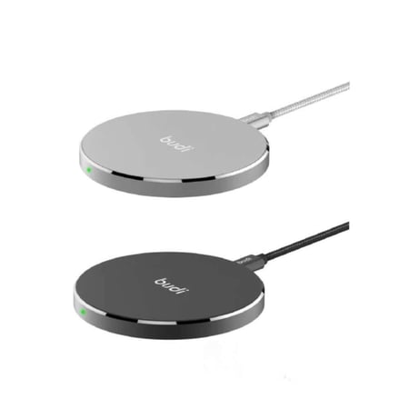 Budi - شاحن لاسلكي بقوة 10 واط يدعم الشحن السريع - متعدد الألوان