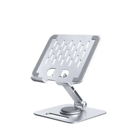 YOUFO - حامل لابتوب المنيوم قابل للدوران - فضي