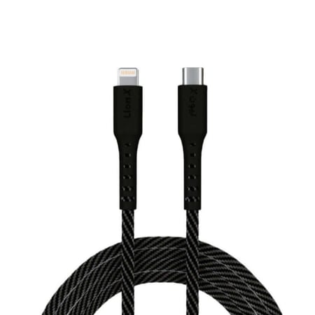 كيبل شحن من تايب سي إلى لايتننق - قماش أسود - LionX