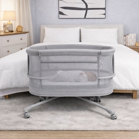 سرير جانبي كهربائي + محبس اطفال