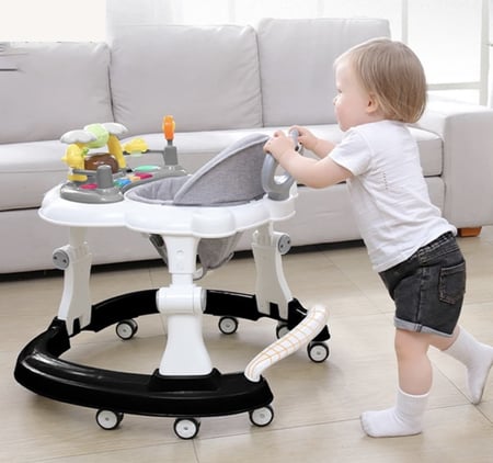 مشاية اطفال قابلة للطي مع أصوات موسيقى والعاب