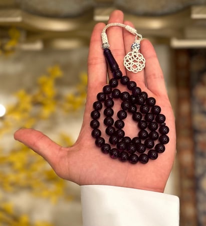 سبحة بكلايت بلجيكي كحلي داكن - سبحة عزيز