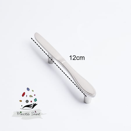 470 - مقبض بشكل سكين لون ( فضي انتيك ) - قطعتين