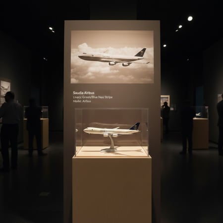 مجسم طائرة " الخطوط السعودية - Saudia " طراز ( Airbus A321neo )