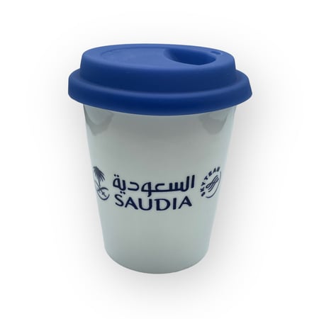 كوب بشعار الخطوط السعودية غطا سيلكون