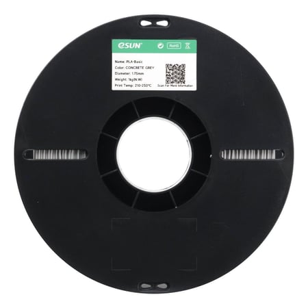 eSUN PLA Basic (Concrete Grey) 3D Filament 1.75Ø, 1kg