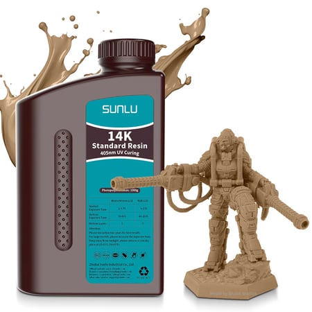 Sunlu 14K Standard Resin (14k Maple) For LCD 3D Printers, 1kg