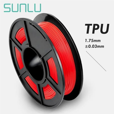 SUNLU TPU (Red) 3D Printing Filament 1.75Ø, 0.5kg