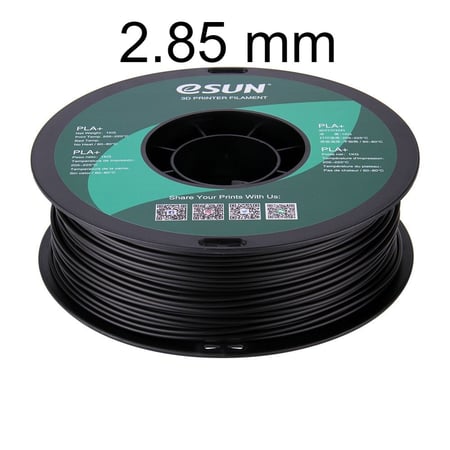 eSUN PLA+ (Black) 3D Filament 2.85Ø, 1kg