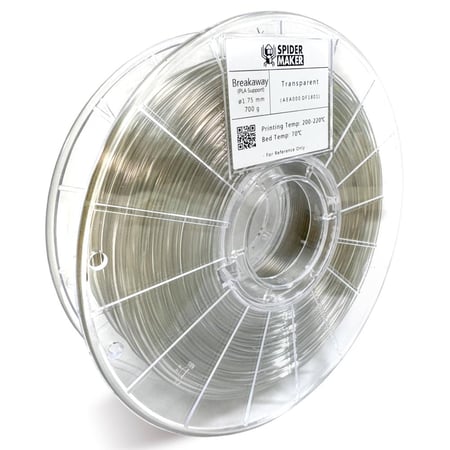 SpiderMaker Breakaway PLA  Support (transparent) - 3D Printing Filament 1.75Ø, 0.7kg