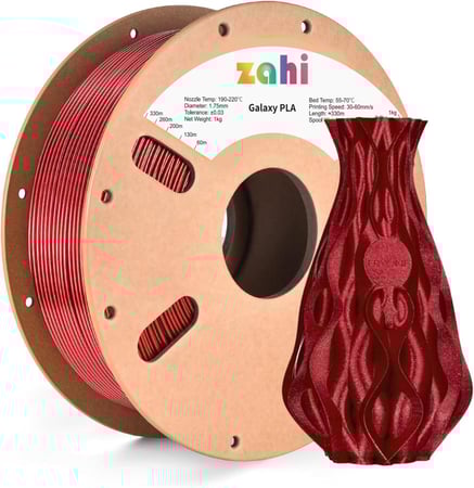 Zahi Galaxy PLA (Red) 3D Filament 1.75Ø, 1kg
