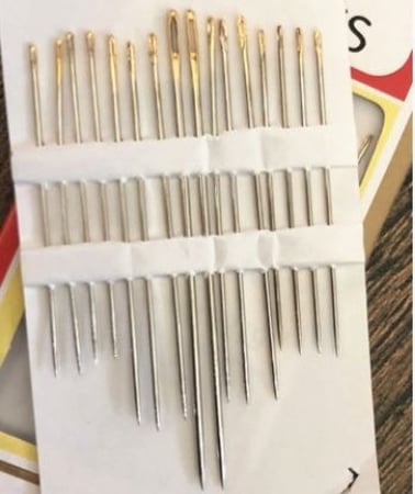 ابر خياطة 8 كروت وكل كرت 16 ابرة