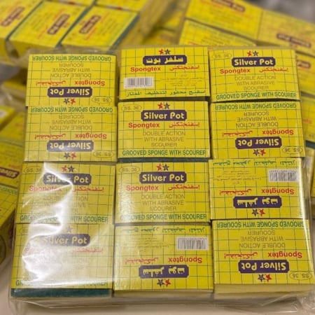 درزن سفنج غسيل صحون 12 حبة