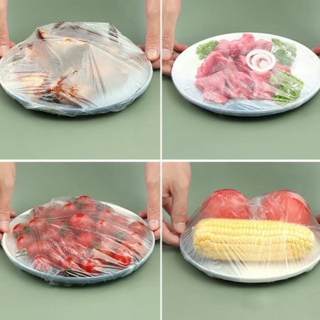 غطاء الاطعمة البلاستيكي 100 حبة