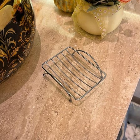 قاعدة صابون ستانلس ستيل نصف درزن  6 حبة