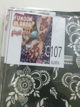 استيكر حناء لليدين موديلC107