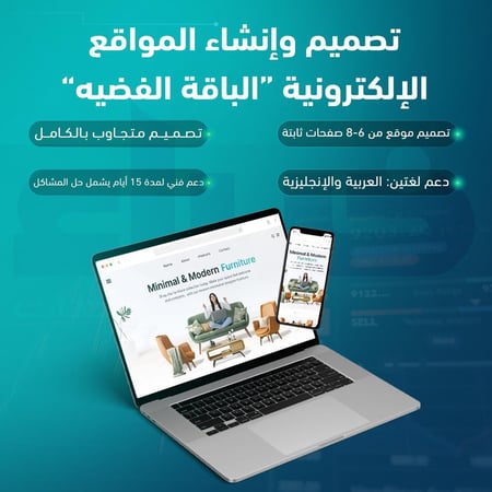 تصميم وإنشاء المواقع الإلكترونية – الباقة الفضيه