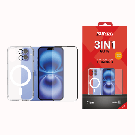 بكج زوندا اليت للايفون 16 ثلاثة في واحد كفر ماج سيف - حماية شفافه