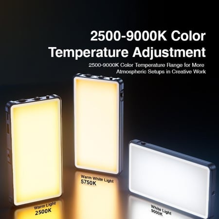 رتاكو - إضاءة تصوير جيب RGB إضاءة متعددة الألوان محمولة RDJ-03 - رمادي