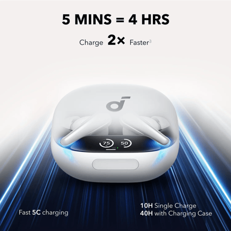 سماعة ليبرتي برو 4 ساوندكور - ابيض