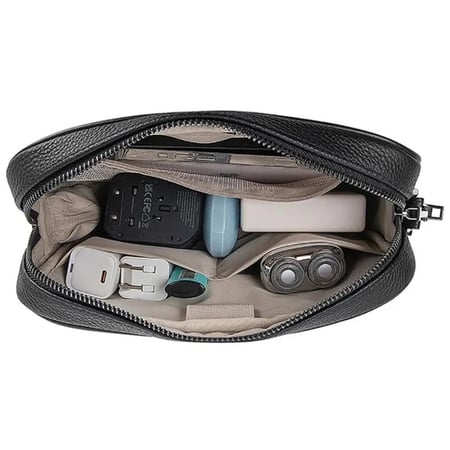 حقيبة قفل بصمة الإصبع من الجلد الطبيعي ماستر من ويوو