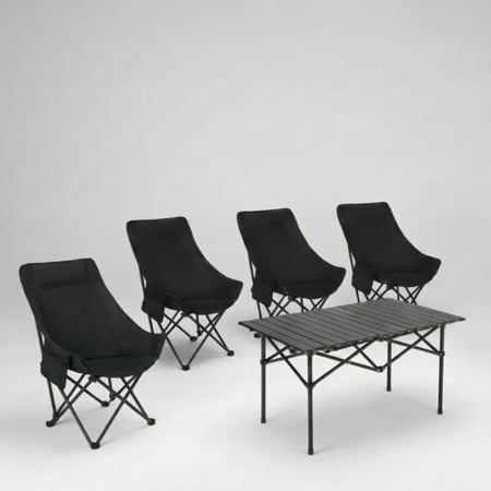 طقم كرسي طاولة تخييم قابل للطي