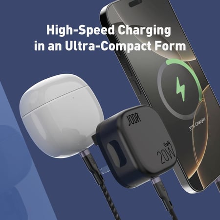 شاحن جداري JODA فولت بود بقوة 20 واط بمنفذ تايب سي - اسود