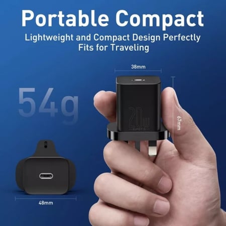 راس شاحن بيسوس منفذ تايب سي 20W