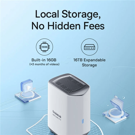 كاميرا المراقبة الخارجية Baseus Security N1 Series 2K 2-Cam - اللون الابيض